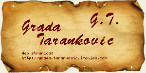 Grada Taranković vizit kartica